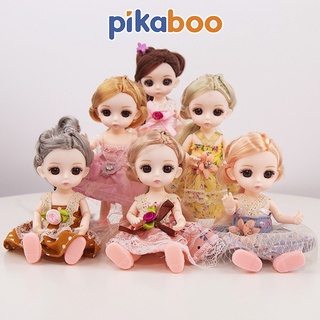 Đồ chơi búp bê công chúa Pikaboo có khớp tay, chân cao cấp cho bé gái được làm từ nhựa nguyên sinh an toàn trẻ em