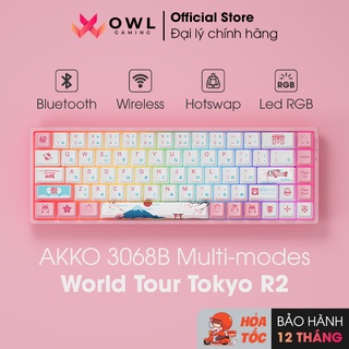 Bàn phím cơ AKKO 3068B Multi-modes World Tour Tokyo R2 (Bluetooth / Wireless / Hotswap / Foam / AKKO CS Jelly sw)