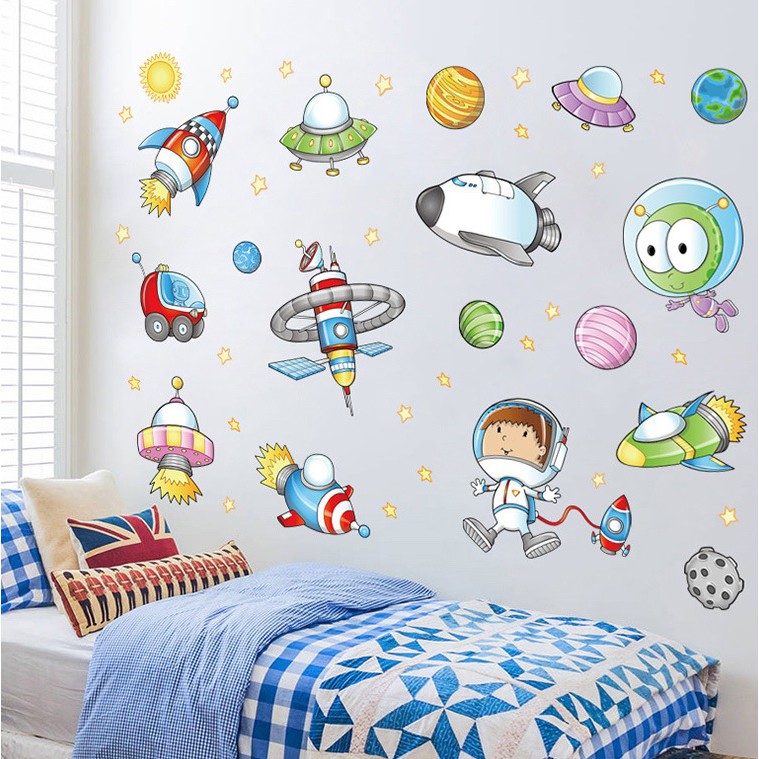 Decal dán tường Phi hành gia