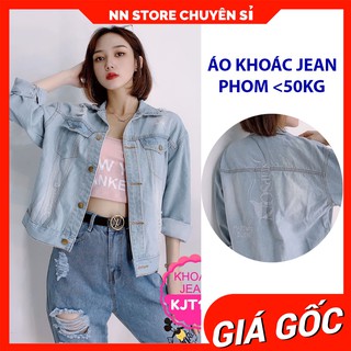 ÁO KHOÁC JEAN THÊU HỌA TIẾT CHẤT NGẦU KJT127 ⚡FREESHIP⚡100% ẢNH THẬT⚡ NN CHUYÊN SỈ - NN STORE