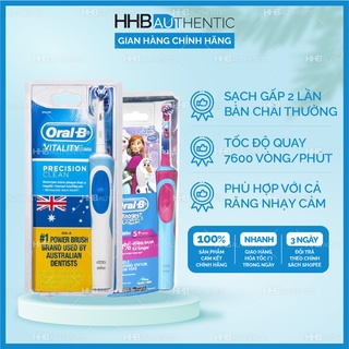 Bàn chải điện Oral B người lớn và trẻ em kèm 1 đầu thay - Xuất xứ Úc
