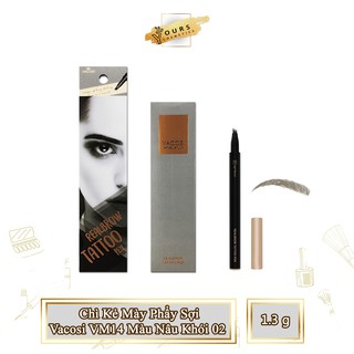 [Đại Lý Chính Thức] Kẻ Mày Phẩy Sợi Vacosi Màu Nâu Sáng Natural Real Brow Tattoo Pen VM14 - Bút Kẻ Mày Phẩy Sợi Vacosi