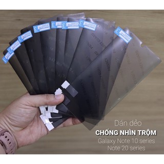 Miếng dán dẻo chống nhìn trộm cho Samsung Note 20 Ultra/ Note 20/ Note 8/ Note 9/ Note 10/ Note 10 Plus/ S20/ S20+/ S10