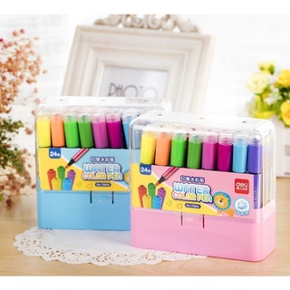 Bộ 12 bút lông màu kèm tem đóng dấu Deli - 70652