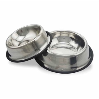Bát ăn inox chống trượt, chống lật cho chó mèo đủ size
