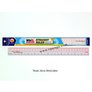 Thước kẻ nhựa 30cm, WinQ (dẻo)
