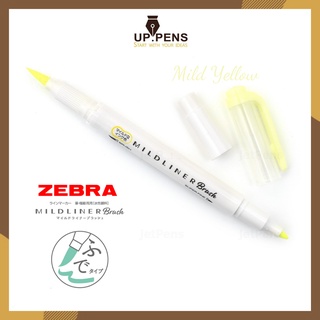 Bút lông đầu cọ Zebra Mildliner Double-Sided Highlighter Brush – Brush/ Extra Fine – Màu vàng (Mild Yellow)