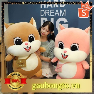 Gấu bông to Brown, Sóc đeo túi 𝑯𝒂̀𝒏𝒈 𝑪𝒂𝒐 𝑪𝒂̂́𝒑, gối ôm hình thú nhồi bông Sóc đeo túi siêu cute