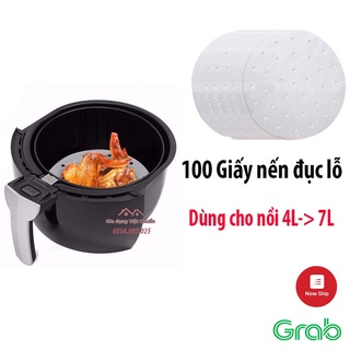 Giấy nến nướng bánh nồi chiên không dầu đục lỗ 100 chiếc GD140