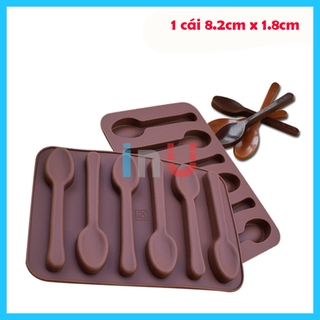HCM - Khuôn silicon hình muỗng đổ socola, làm muỗng resin decor