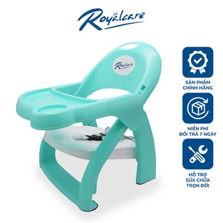 Ghế ăn dặm cho bé gấp gọn, nâng hạ độ cao Royalcare màu xanh 0819-RC-005
