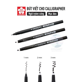 Bút ngòi lông Sakura Calligraphy pen - size 1.0/2.0