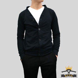 Áo cardigan nam KING cổ V khoác len mỏng dáng ôm kiểu hàn quốc ( K125 )
