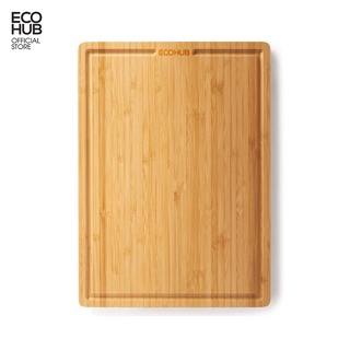 Thớt tre tự nhiên ECOHUB, Chặt / Thái, Cứng, Kháng khuẩn hơn gỗ / nhiều Size | EH043