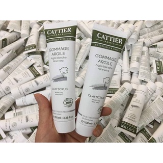 Tẩy Da Chết Hàng chuẩn Pháp 100ml Cattier Gommage Argile Aloe Vera