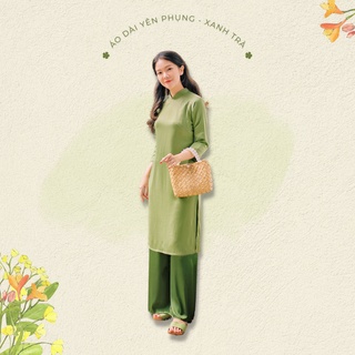 Sumire Store Áo dài Dáng xưa Yên Phụng Xanh trà