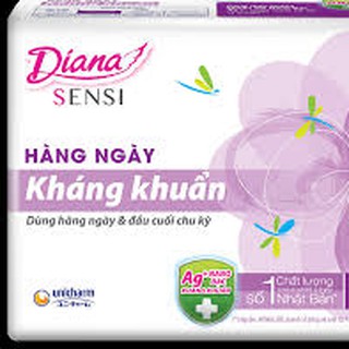 20miếng---- hàng ngày Diana Sensi Nano Bạc Ag+ ngăn ngừa tối đa vi khuẩn, kiểm soát mùi kháng khuẩn -