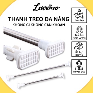 Thanh Treo Đa Năng LAVEMO Thanh Treo Quần Áo Không Khoan Tường Bắt Vít Chất Liệu Inox Chắc Chắn Độ Bền Cao TT01