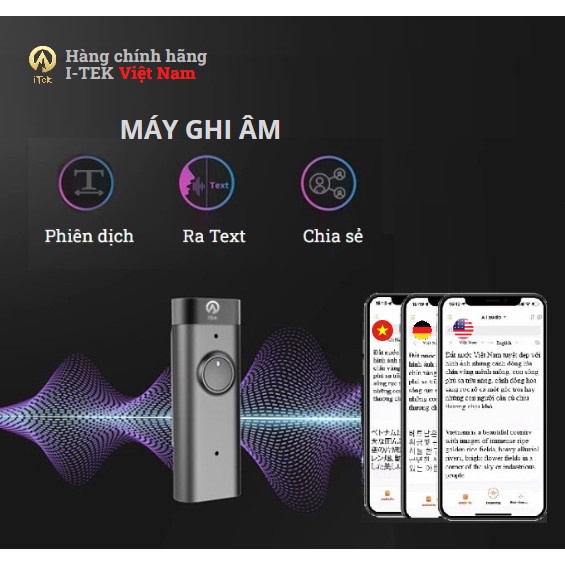 Máy ghi âm i-Tek (Ghi âm, chuyển văn bản)