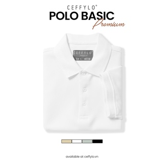 Áo Polo Trắng Trơn vải cotton mềm mịn - POLO BASIC CEFFYLO