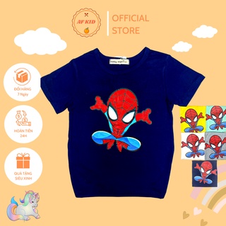 Áo phông cộc tay Minky Mom cho bé  Áo cotton in hình nhện siêu nhân cho bé trai bé gái  Quần áo trẻ em