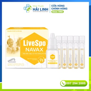 Nước muối sinh lý bào tử lợi khuẩn LiveSpo Navax Kids ⚡Nhà thuốc Hải Linh ⚡ Dành cho trẻ sơ sinh và trẻ em 5 ống