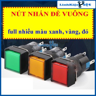 Nút Nhấn Đề Vuông 24VDC AL6 - A Nhấn Giữ Có Đèn Nhiều Màu