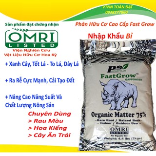 (túi 2kg) Phân hữu cơ nhập khẩu Bỉ - Hữu cơ 75%, Phân Bón Hữu Cơ Chuyên dùng cho hoa hồng, cây kiểng và rau màu