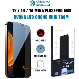 Kính cường lực Iphone 12 Mini / 14 Plus / 13 Pro Max chống nhìn trộm chính hãng Nillkin full màn hình cho Iphone 12 Mini
