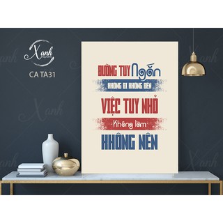 tranh canvas động lực đường tuy ngắn không đi không đến