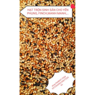 HẠT TRỘN CHO YẾN PHỤNG FINCH, 7 MÀU, MANH MANH, SẮ.C NHẬT(500GR)