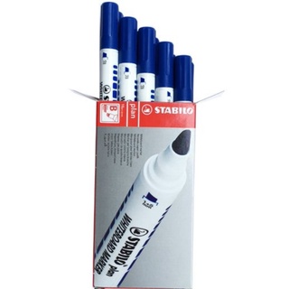 Hộp 10 Bút viết bảng đầu vuông STABILO plan WHITEBOARD MARKER (WM643/10)