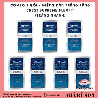 Miếng dán trắng răng Crest Supreme Bright (Trắng rất nhanh) Combo 7 gói