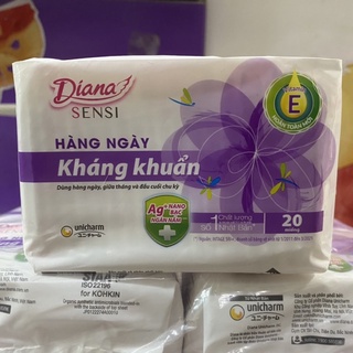 Băng vệ sinh Diana Sensi hàng ngày kháng khuẩn gói 20 miếng ( mẫu mới )