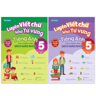 Sách Combo Luyện viết chữ nhớ từ vựng tiếng Anh theo chương trình Sách giáo khoa Lớp 5 – Tập 1 &amp; 2