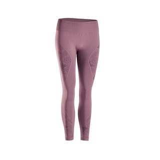 Quần legging liền mảnh 7/8 tập yoga Decathlon KIMJALY màu đỏ bordeaux