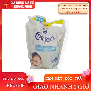Nước Xả Comfort Cho Da Nhạy Cảm Túi 3,2 Lít Làm Mềm Vải Đậm Đặc