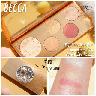 Bảng phấn mắt, má, highlighter, má hồng Becca Pop Goes The Glow Champagne Pop Face &amp; Eye Palette