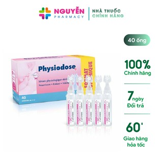 Nước muối sinh lý Physiodose của Pháp - Giúp rửa mắt, mũi cho bé