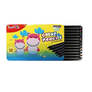 Bút Chì Màu Hộp Kim Loại SK-CP3001 - 12 Màu/Hộp - 8935276423326