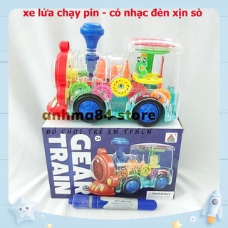 Đồ chơi Tàu Hỏa chạy pin có nhạc đèn - ĐẦU TÀU XE LỬA CHẠY PIN CAO CẤP có nhạc - anhma84 store - tặng pin