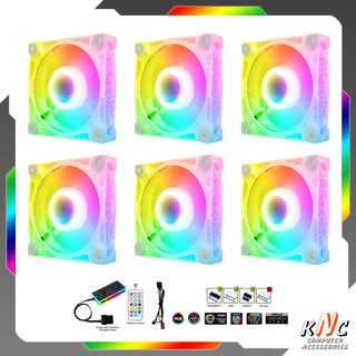 Bộ 6 Quạt Tản Nhiệt Diamond V3 12cm Fan Led RGB Đồng Bộ Màu Hub Coolmoon