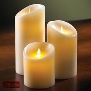 Nến điện tử màu trắng trang trí dùng pin đường kính 5cm