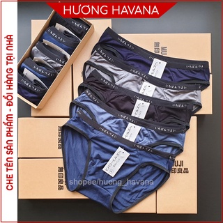 Set 4 quần lót nam tam giác thun trơn xuất nhật HAVANA MLQ09