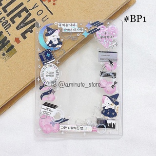 Thẻ nhựa đựng card idol-Toploader decor sticker-Toploader b8 trắng glueset (đọc mô tả)