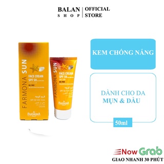 Kem Chống Nắng Da Mụn, Da Dầu, Kiềm Dầu, Không Gây Kích Ứng Da - Farmona Sun Oil Free SPF 50