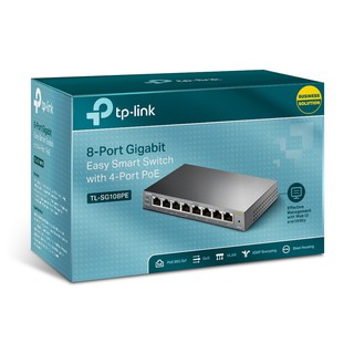 Thiết bị chuyển mạch TL-SG108PE Switch Easy Smart 8 cổng Gigabit với 4 cổng PoE - Bảo Hành 36 Tháng