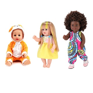 Búp Bê  Nhựa Cao Cấp Nathaniel 40 cm  Mắt Chớp _ Reborn 16 inch Doll Baby Play Doll (Màu quần áo giao ngẫu nhiên)