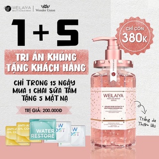 Sữa tắm nước hoa Weilaiya tinh chất hoa hồng Damask 450ml