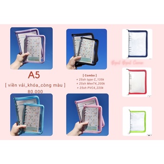 Sổ còng kéo khoá A5 - Binder zipper A5 6 còng